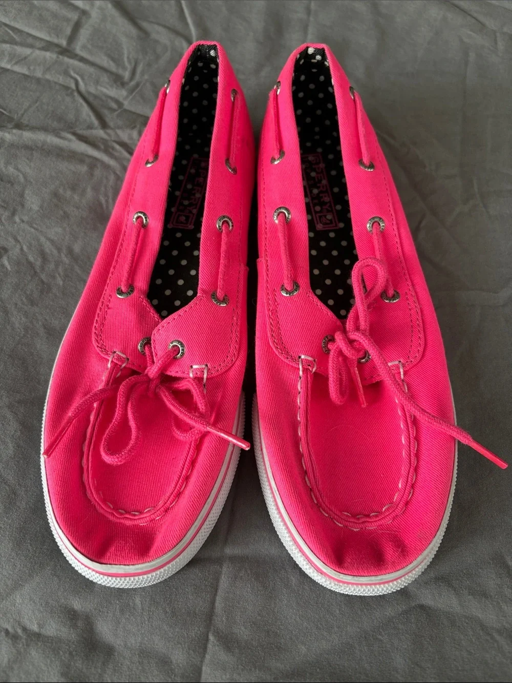 Sperry Kid’s Hot Pink Canvas Boat Shoes